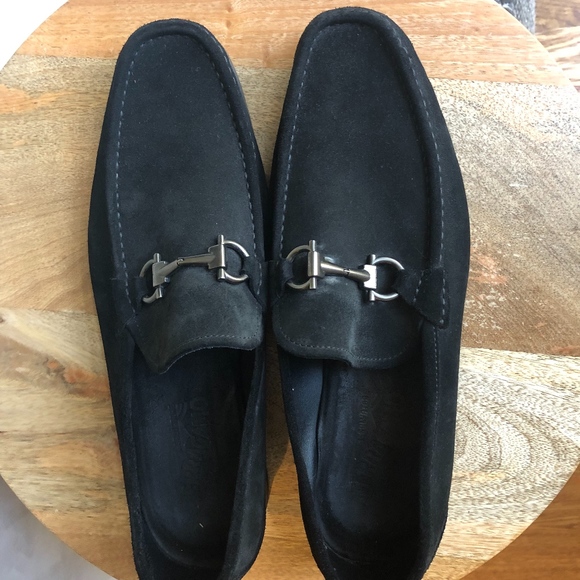 Salvatore Ferragamo Other - Salvatore Ferragamo Grandioso Black Suede Loafer